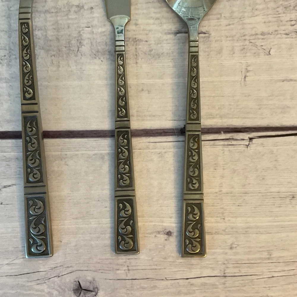 Riviera RIF4 Stainless Flatware Japan Set Of 4 Serving Pieces MCM Vintage